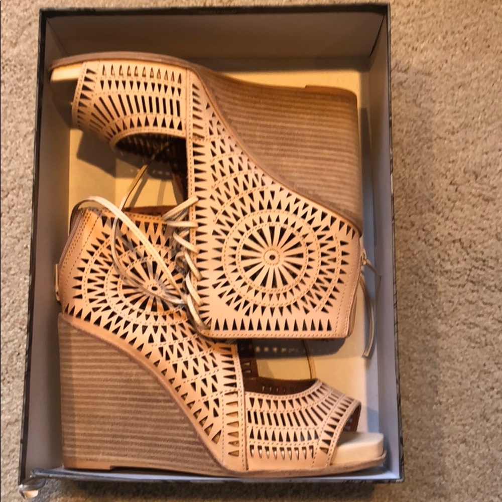Wedge lace up sandals